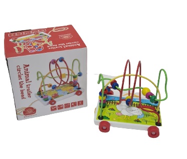 משחק עץ לפעוטות מבוך חרוזים - 16X15 ס"מ