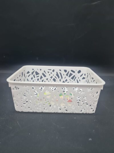 סלסלה פלסטיק מלבנית מעוצבת 28X21 ס"מ