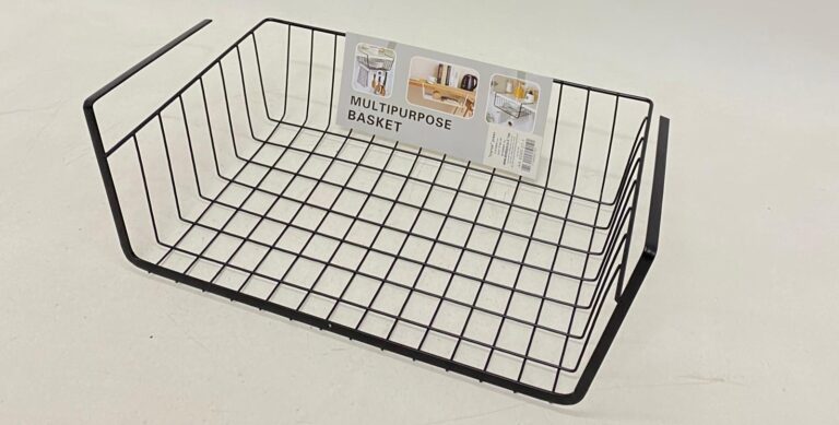 מדף רשת מתכת ניתלה על מדפים - שחור 31X25