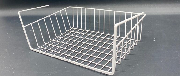 מדף רשת מתכת ניתלה על מדפים - לבן 31X25