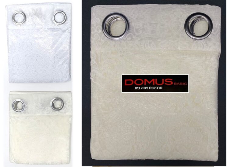 ⁦וילון רינגים ארוך 2 כנפיים תחרה- DOMUS NICE⁩ – תמונה ⁦7⁩
