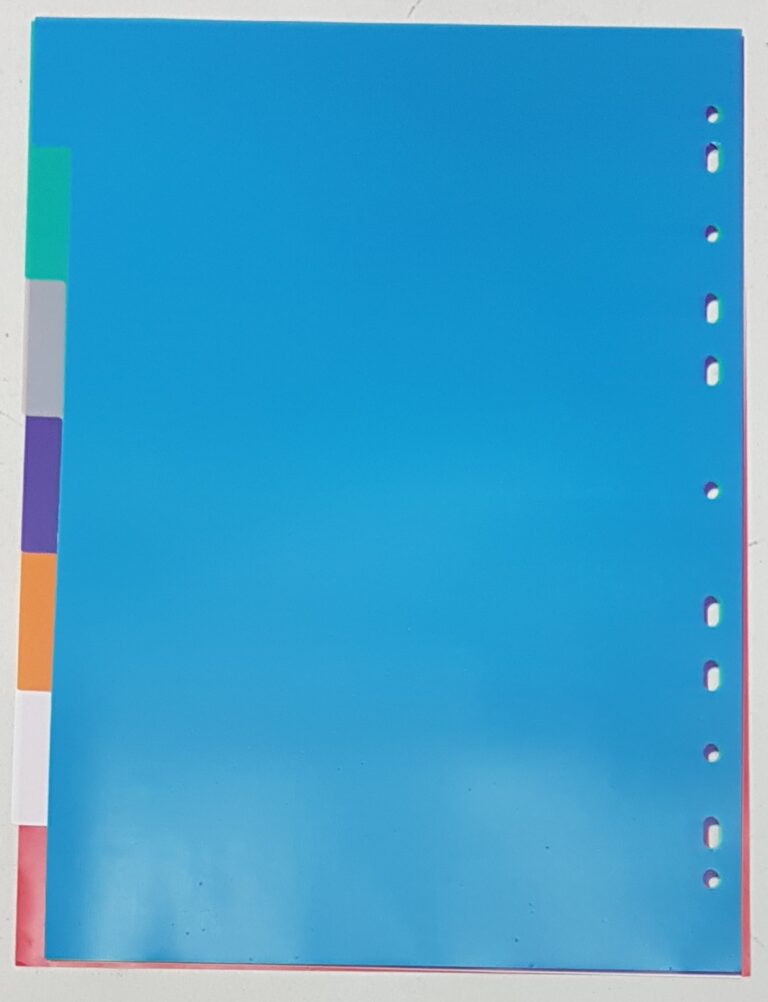⁦חבילת 7 חוצצים צבעוניים מפלסטיק⁩ – תמונה ⁦2⁩