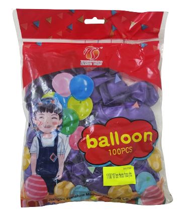 חבילת 100 בלונים סגול מטאלי