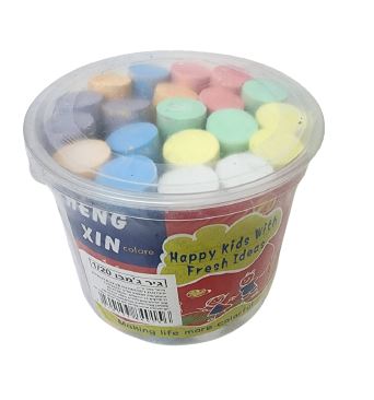 20 גירים עבים צבעוניים בדלי