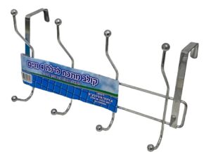 קולב 4 ווים מניקל לתליה על הדלת 31X17 ס"מ