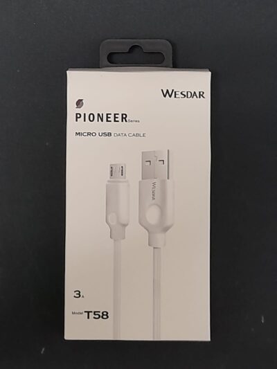 כבל מיקרו 3A 1M USB - לבן