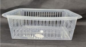 סלסלה לאחסון שקופה 34.5X24.5 ס"מ