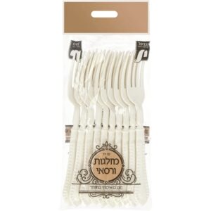 חבילה מזלגות ורסאי מהודר שמנת