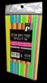 חבילה 100 קשים עבים וצבעוניים צבעי ניאון