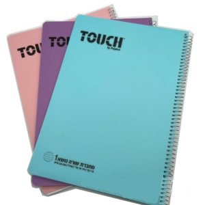 חבילת 3 ספירלות עבות שורה A5 -פסטל TOUCH
