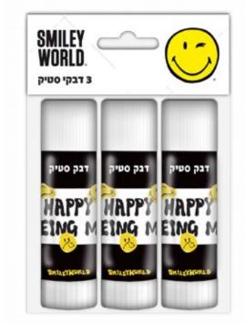 סט 3 דבק סטיק סמיילי