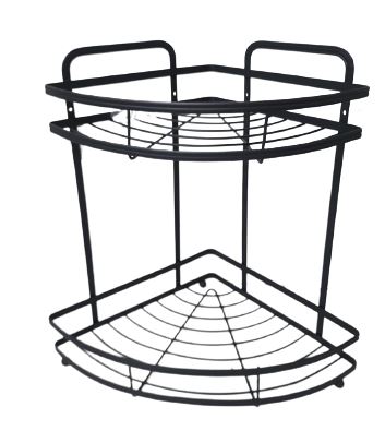 מתקן תליה פינתי 2 קומות 35X35X21.5 ס"מ אפור כהה/לבן