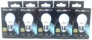 סט 5 נורות כדור 8W E27 SAFETY אור יום