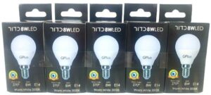 סט 5 נורות כדור 8W E14 SAFETY אור חם