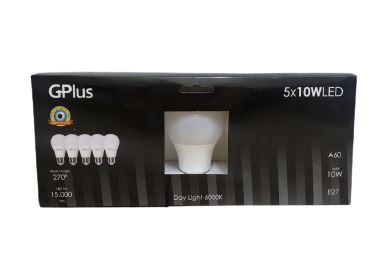 סט 5 נורות לד 10w אור לבן הברגה עבה