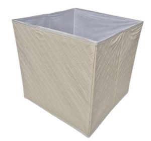 קוביית אחסון מעוינים 30X30X30 ס"מ-  שחור/ שמנת