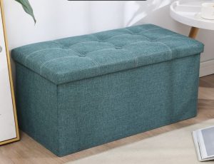 הדום מלבני מרופד טורקיז 77X39 גובה 37 ס"מ