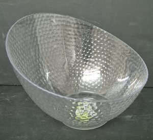 קערה להגשה אקריליק אובלית עמוקה עם 20X16.5 ס"מ