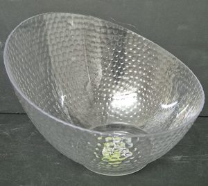 קערה להגשה אקריליק אובלית עמוקה עם 18X13 ס"מ
