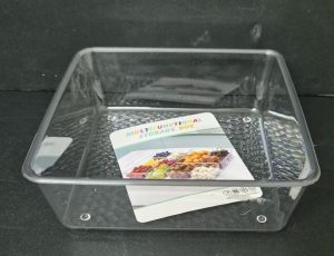 סלסלה אקריליק שקופה לאחסון  16X16 ס"מ