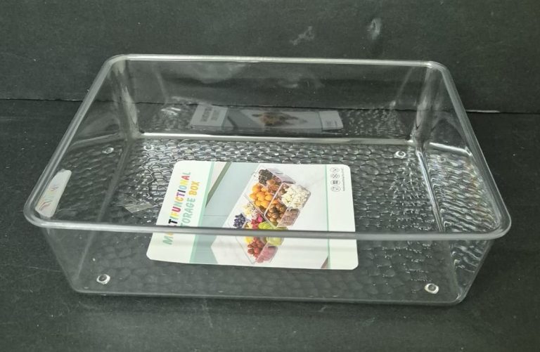סלסלה אקריליק שקופה לאחסון  20X15.5 ס"מ
