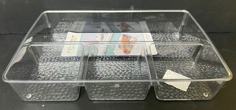 ⁦מגש אקריליק מלבני מחולק 30.5X20 ס"מ⁩ – תמונה ⁦2⁩