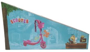 קורקינט 3 גלגלים מנגן ומדליק אורות - ורוד