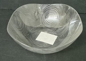 קערה להגשה אקריליק מעוצבת 19.5X5.5 ס"מ