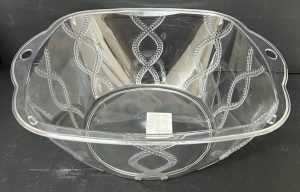 קערה להגשה אקריליק מרובעת עם ידיות 28X25 ס"מ