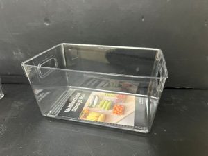 ארגונית אקריליק שקופה לאחסון עם ידיות 26.5X17 ס"מ