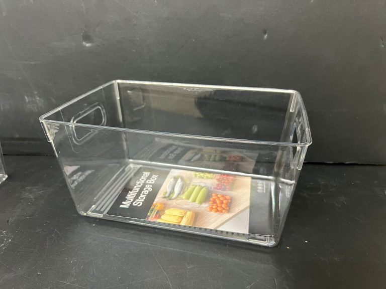 ארגונית אקריליק שקופה לאחסון עם ידיות 26.5X17 ס"מ