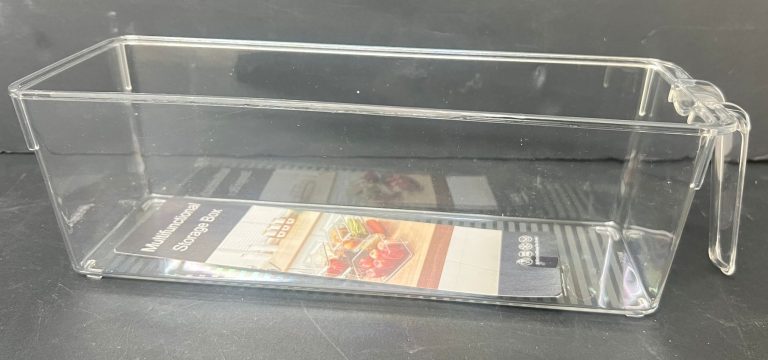 ארגונית אקריליק שקופה לאחסון עם ידית 31.5X10 ס"מ