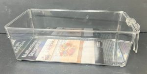 ארגונית אקריליק שקופה לאחסון עם ידית 31X15 ס"מ