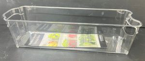 ארגונית אקריליק שקופה לאחסון עם ידיות 36X11 ס"מ