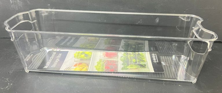 ארגונית אקריליק שקופה לאחסון עם ידיות 36X11 ס"מ