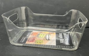ארגונית אקריליק שקופה לאחסון עם ידיות 20.5X14 ס"מ