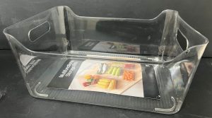 ארגונית אקריליק שקופה לאחסון עם ידיות 34X25 ס"מ