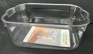 ארגונית אקריליק שקופה לאחסון עם ידיות 28X18.5 ס"מ