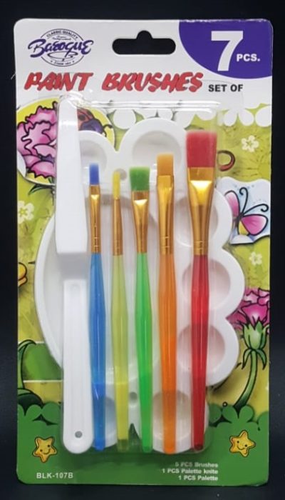 סט 5 מכחולים ופלטה לצבעים