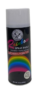 ספריי צבע 400 מ"ל - לבן מבריק R002