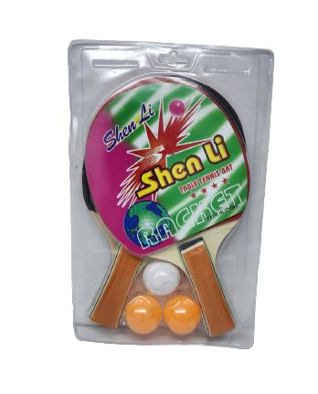 זוג מטקות פינג פונג 3 כדורים