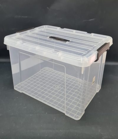 ארגז פלסטיק לאחסון עם מכסה 49X38 ס"מ