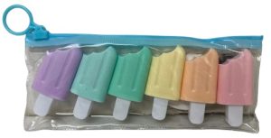 חבילה 6 מרקרים מיני בצבעי פסטל בקלמר