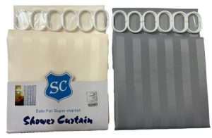 וילון אמבטיה 180X180 דגם פסים - במבחר צבעים