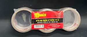 חבילת 3 יחידות סלוטייפ שקוף גדול