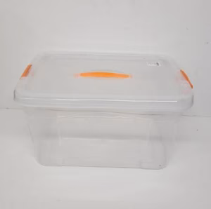 ארגז אחסון פלסטיק שקוף סגירת קליפסים 28X20 ס"מ
