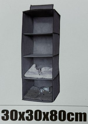 ארגונית בד לתלייה 4 קומות 30X30X80 ס"מ