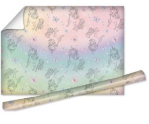 2 גלילי נייר לעטיפה לספרים וחוברות - דגם חד קרן