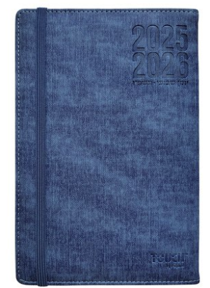 יומן שבועי מדורג עם גומי כ- 21X14 ס"מ עם כיס פנימי במבחר צבעים