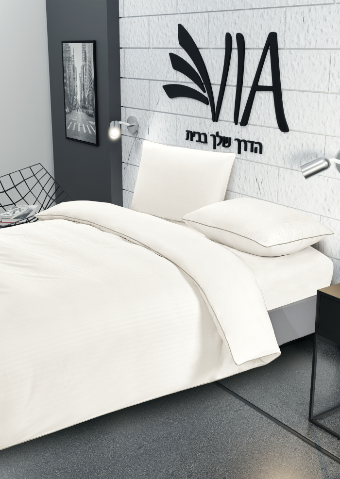 ⁦סט מצעים למיטה זוגית קומפלט 100% סאטן אל קמט דגם HOTEL - במבחר צבעים⁩ – תמונה ⁦6⁩
